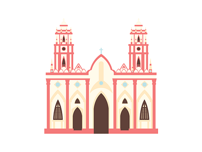 Barranquilla en Iconos - Iglesia San Nicolás building church city design icon icon design illustration town ui vector