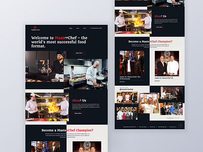 Website redesign black and white chef dark design mordan real website redesign simple simple web design trendy ui ui ux ux web design white