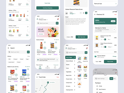 E-commerce Grocery App 3d animation branding design e commerce e commerce app ecommerce ecommerce app graphic design logo motion graphics product product design simple trendy ui usability test user research ux