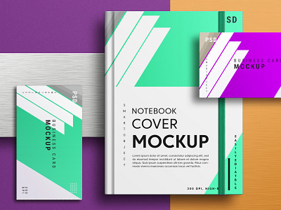 Business card and notebook mockup branding business business card identity luxury minimal mockup mockups modern notebook notebook cover print realistic mockup