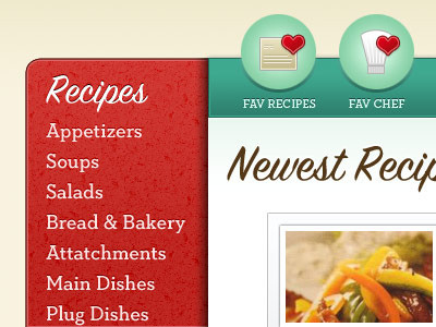 Cookery Website Teaser green red