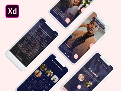 Little Pink Book - Celebrating the Power of Female Friendships adobexd madewithxd ui design