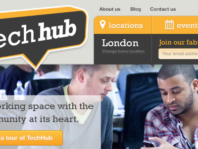 TechHub Homepage in progress