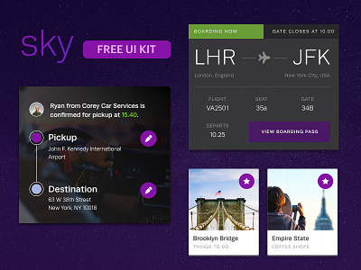 Free Sky UI kit for Adobe XD adobe adobexd madewithxd ui