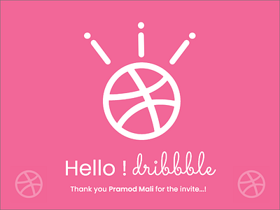 Hello Dribbble dribbble invite firstshot logo ui design