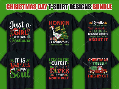 Christmas Day T Shirt Design Bundle