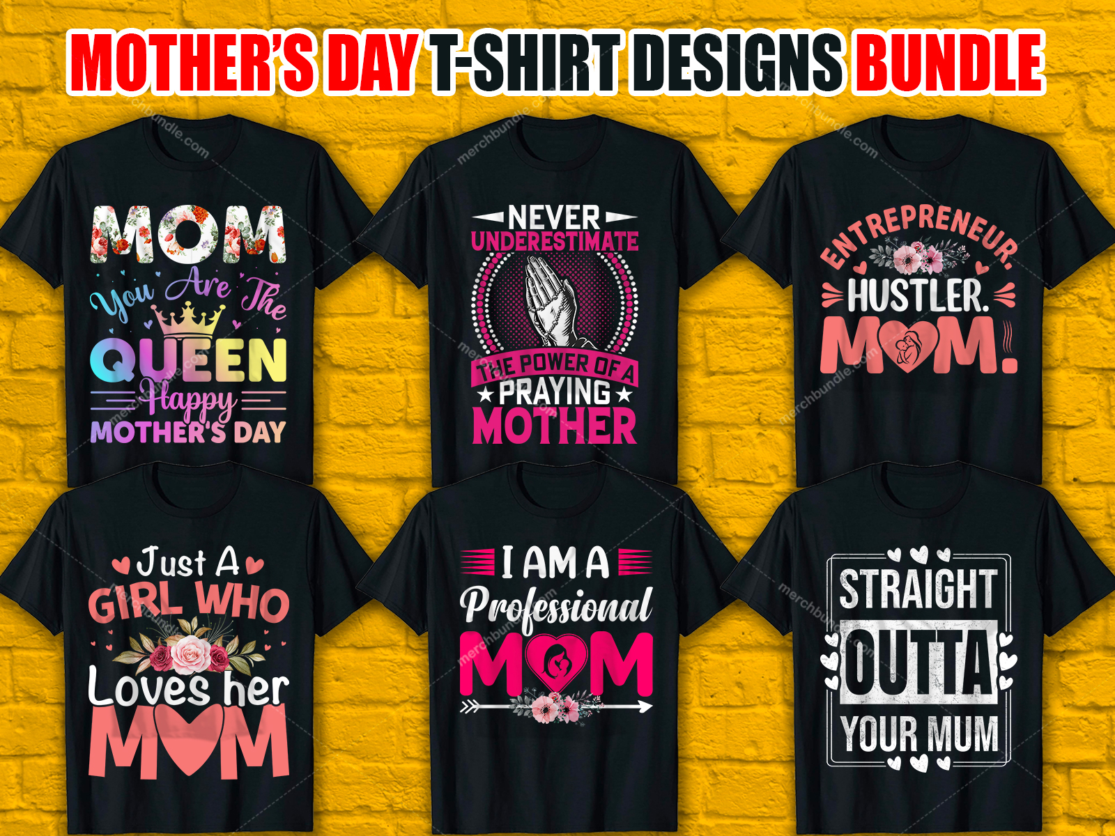 Mother's Day T Shirt Designs Bundle by Shagor Khan on Dribbble