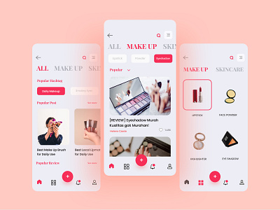 Exploration - Beauty App app beauty design pink ui