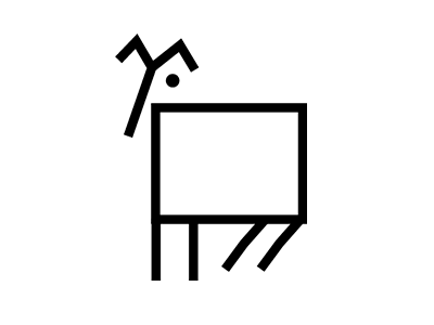 Goat animation character design illustration symbol ui