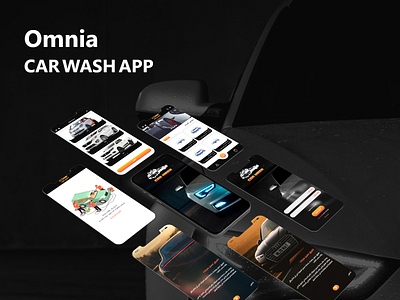 Car Wash App app design illustration ui ux vector