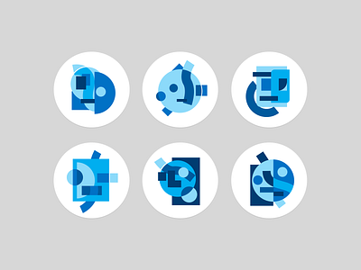 Intel Community Avatar Concept abstract avatar design avatar icons design icon illustration robotic technology ui