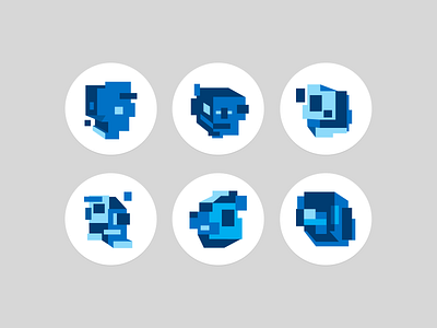 Intel Community Avatar Concept abstract avatar design avatar icons design icon robotic technology ui vector web