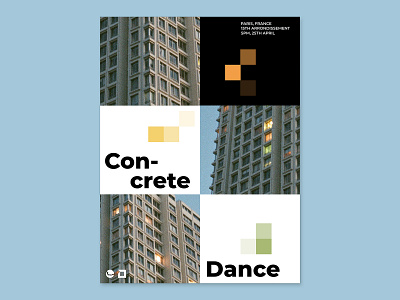 Concrete Dance Poster 35mm analog analog photography brutalism brutalist design design graphic design photography poster typography