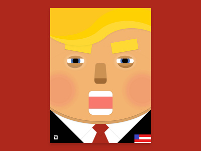 Trump Poster Design design design process donaldtrump graphic design illustration poster poster a day poster art poster design trump vector