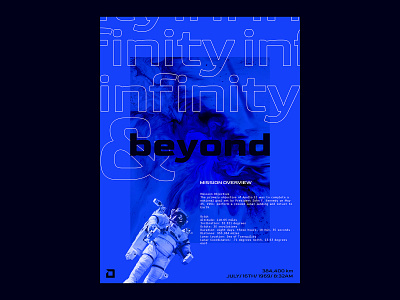 'Infinity & Beyond' Typographic Poster Design apollo apollo11 astronaut design design process graphic design nasa poster poster a day poster art poster design posters space spaceman spacex type type art type design typeface typography