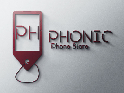 Phonic phone store branding design illustration logo logodesign logotype mobile shop mobile store smartphone typography