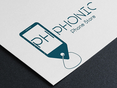 Phonic phone store branding design illustration logo logodesign logotype mobile shop mobile store smartphone typography