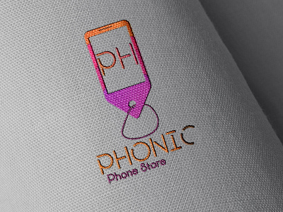 Phonic phone store branding design illustration logo logodesign logotype mobile shop mobile store smartphone typography