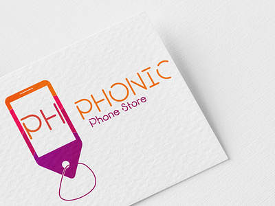 Phonic phone store branding design illustration logo logodesign logotype mobile shop mobile store smartphone typography