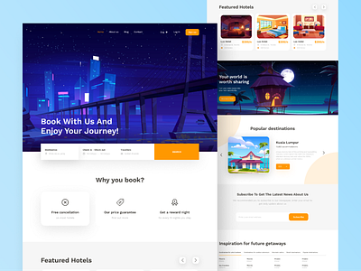 Hotel Booking landing Page Ui booking creative destination hotel hotel booking illustration illustration design landing page minimal rent travel websites trip ui ui design ux design web design web ui website wedsite concept