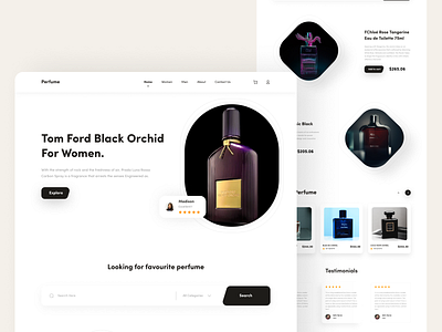 Perfume Shop Concept app app design e commerce landing page design luxury mini minimal minimalism minimalist perfume shop shop shopping ui ui design ux design web design web ui