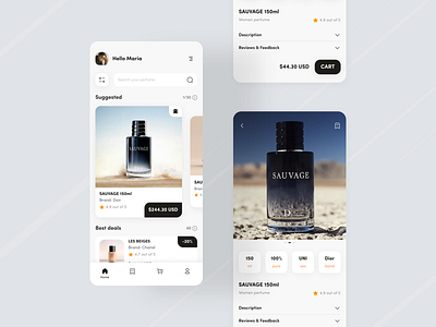 Mobile app for "perfume shop"