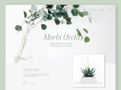 e-shop plants template clean design digital e shop green minimal pastel plant template web