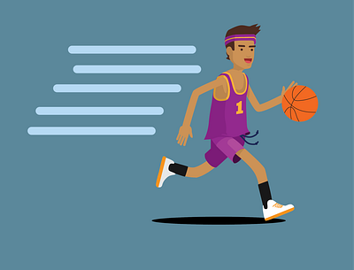Basketball Player Illustration art design graphic design illustration illustrator logo vector