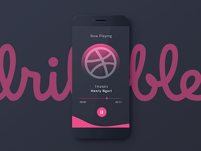 Now Playing debut first shot gradients music player ui design