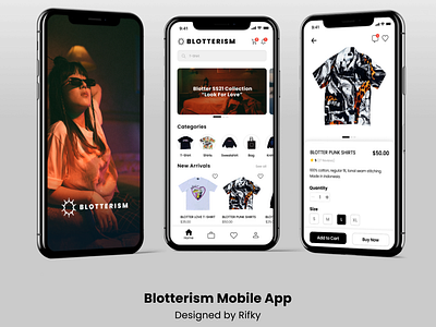Blotterism Mobile App ui