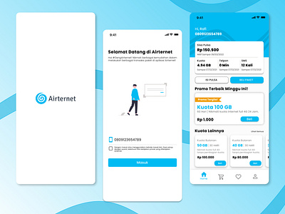 Airternet Mobile App design internet provider mobile app ui ux