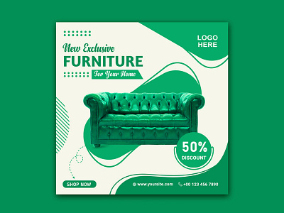 Furniture sell Promotion social media post template ads