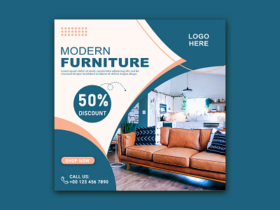 Furniture sell Promotion social media post template ads