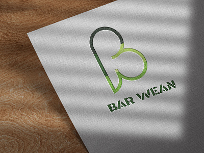 B W monogram branding design illustration