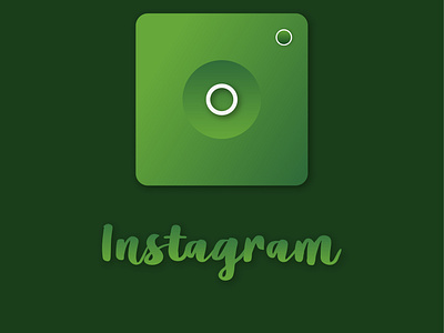 Instagram green logo app branding graphic design illustration logo