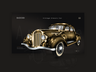 Vintage Classic Car app car classic design header mobile ui uiux userexperience ux vintage web webdesign