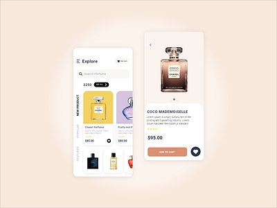 Parfume Apps Exploration app app design branding channel design mobile parfume ui uiux userexperience ux