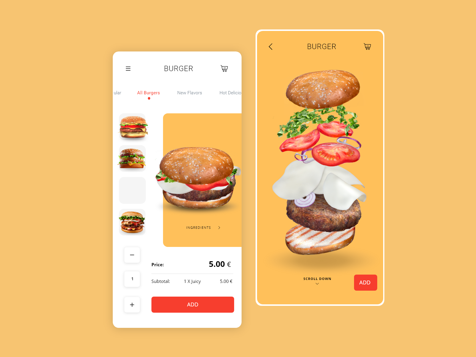 Burger App Concept by Maher Badeddi on Dribbble