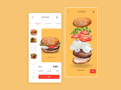 Burger App Concept app branding burger design food food app illustration mobile tunisia ui uiux userexperience ux