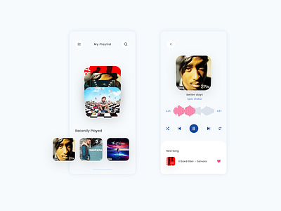 Music App app app design branding design mobile music ui uiux userexperience ux