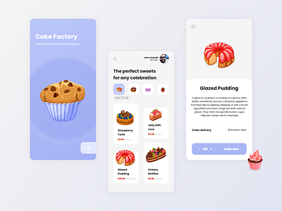 Bakery Shop App app bakery cake design mobile ui uiux userexperience ux