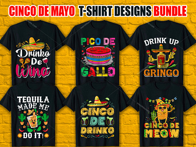 CINCO DE MAYO T-Shirt Designs Bundle