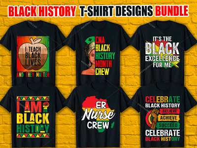 BLACK HISTORY T-Shirt Designs Bundle