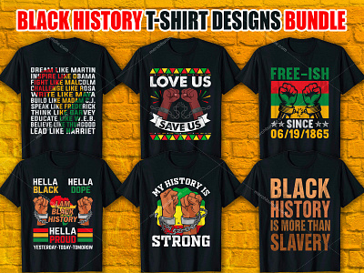 BLACK HISTORY T-Shirt Design Bundle black history t shirt branding design graphic design how to make tshirt design how to design a shirt how to design a t shirt how to design a t shirt