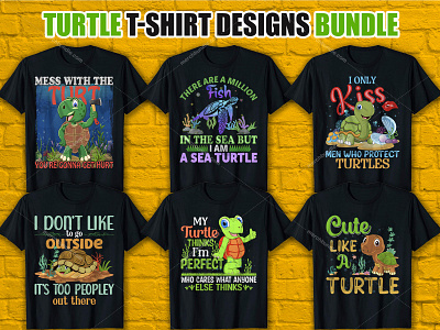 TURTLE T-Shirt Designs Bundle