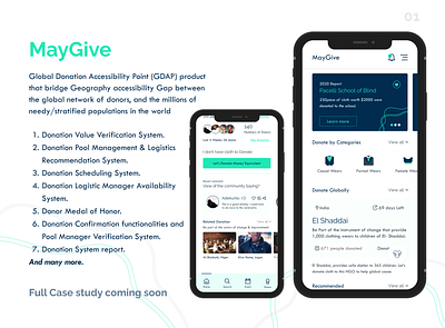 Donation App - MayGive Inc. donation app case study donation app case study