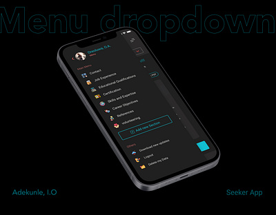 Dropdown Menu donation app case study dropdown menu seeker app ui