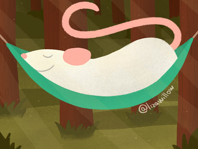 Mouse chilling in the woods. 2021 design cartoon cartoon character cartoon illustration children children book illustration childrens book chillin chilling drawing drawings forest forest animals illustration kids art kids books artist kids illustration mouse
