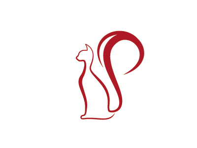 cat cat concept logo