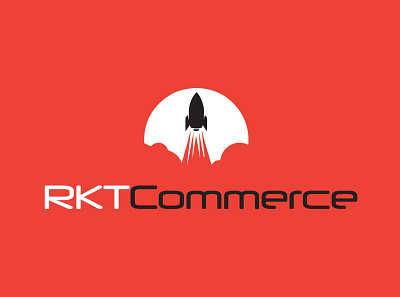 RKT Commerce brand branding commerce design flat logo logo logo design minimalist logo rocket